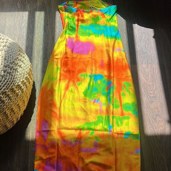 CERITH SILK STRAPLESS MIDI DRESS - Picture 5 of 8